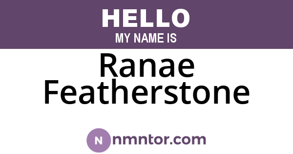 Ranae Featherstone