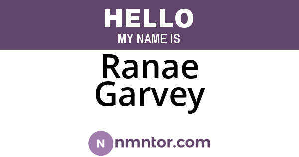 Ranae Garvey