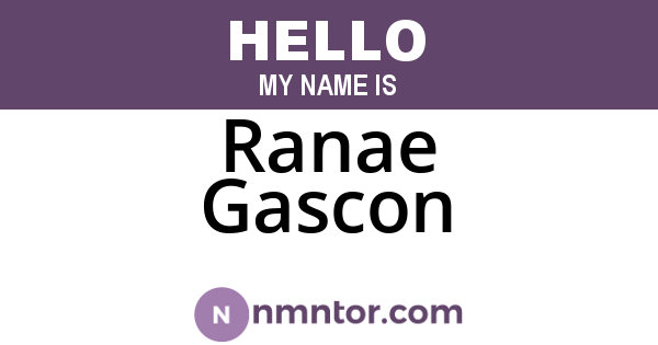 Ranae Gascon