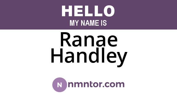 Ranae Handley