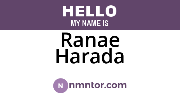 Ranae Harada