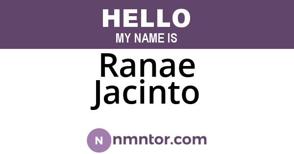 Ranae Jacinto