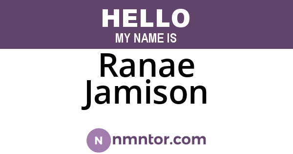 Ranae Jamison