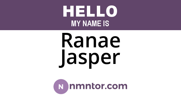 Ranae Jasper