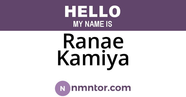Ranae Kamiya