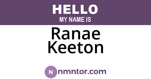 Ranae Keeton