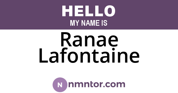 Ranae Lafontaine
