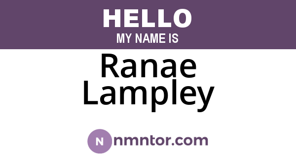 Ranae Lampley