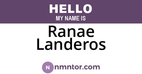 Ranae Landeros