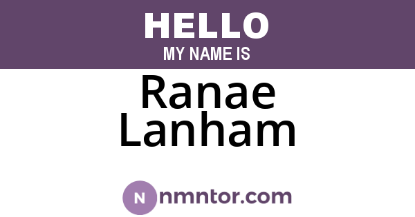 Ranae Lanham