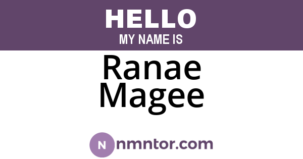 Ranae Magee
