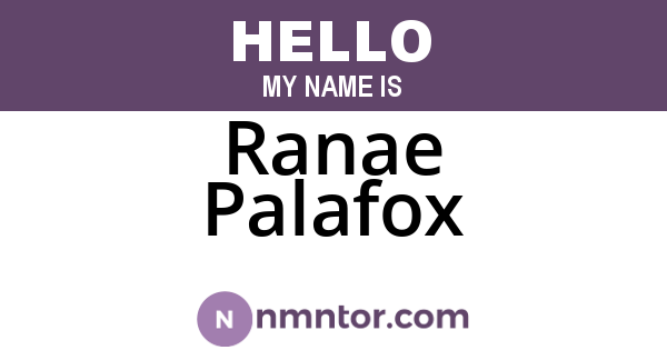 Ranae Palafox