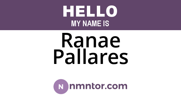 Ranae Pallares