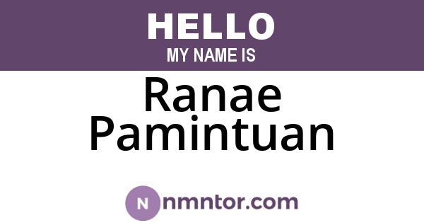Ranae Pamintuan