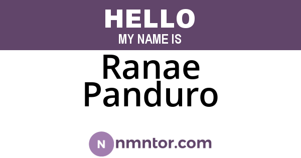 Ranae Panduro