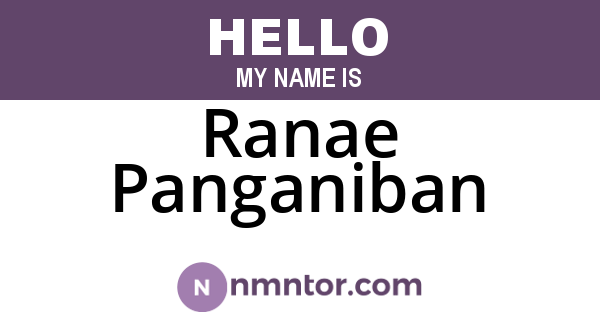 Ranae Panganiban