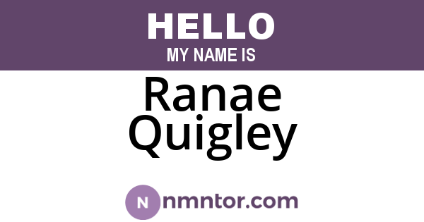 Ranae Quigley