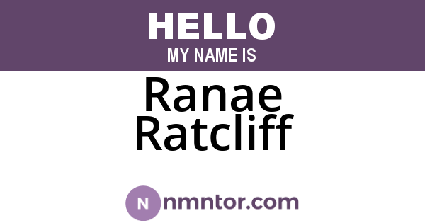 Ranae Ratcliff