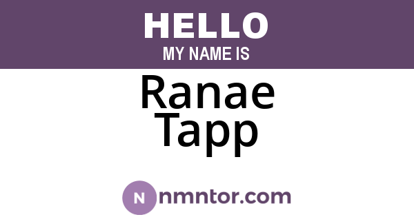 Ranae Tapp