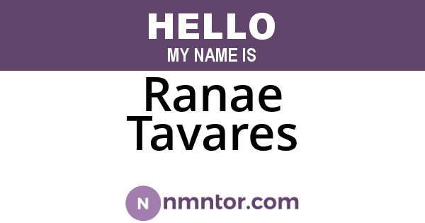 Ranae Tavares