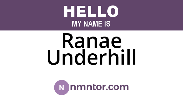 Ranae Underhill