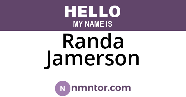 Randa Jamerson