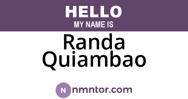 Randa Quiambao