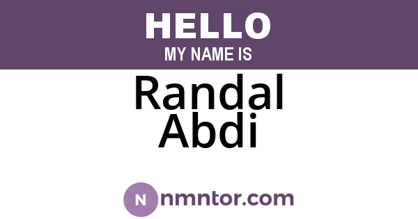 Randal Abdi