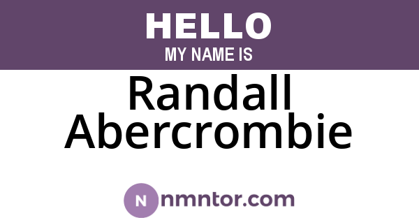 Randall Abercrombie