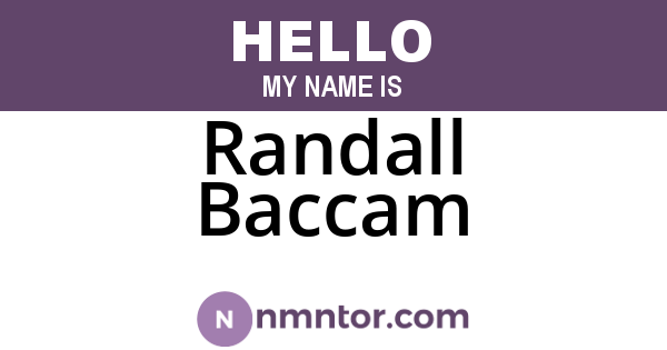 Randall Baccam