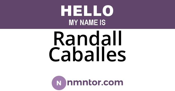 Randall Caballes