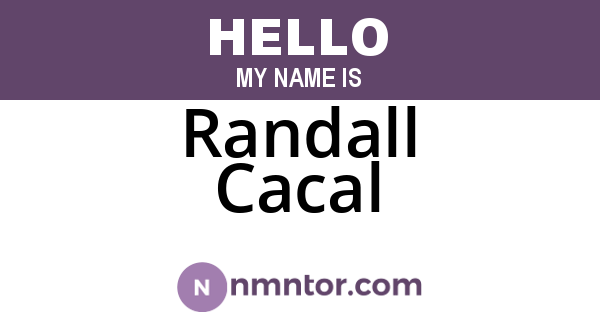 Randall Cacal
