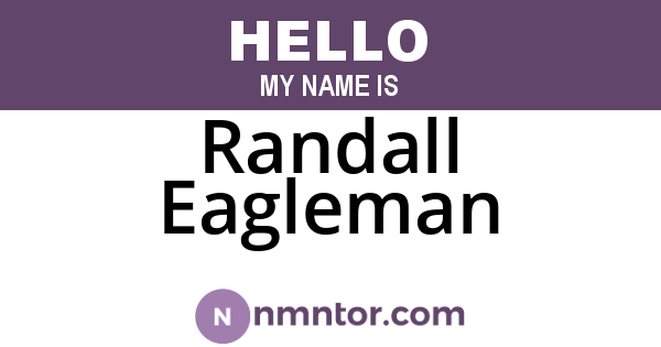 Randall Eagleman