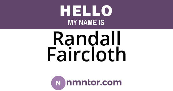 Randall Faircloth