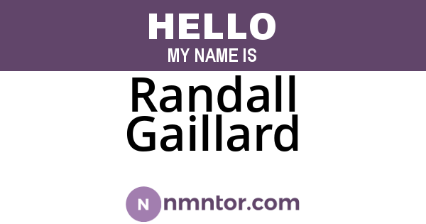 Randall Gaillard