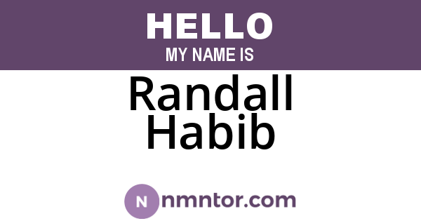 Randall Habib