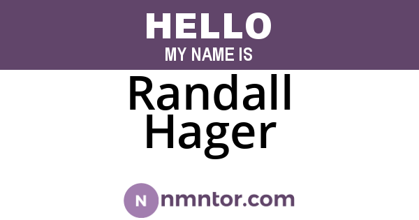 Randall Hager