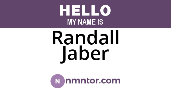 Randall Jaber
