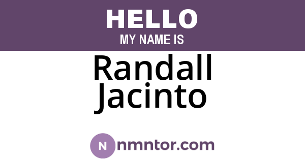 Randall Jacinto