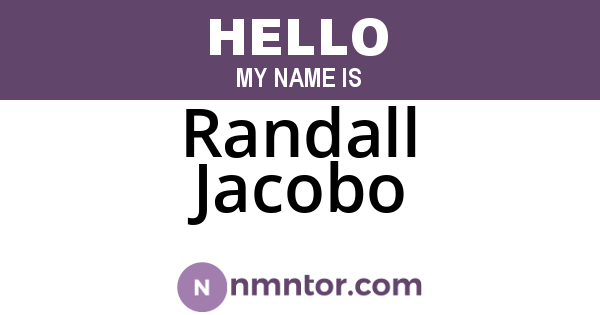 Randall Jacobo