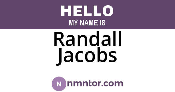 Randall Jacobs