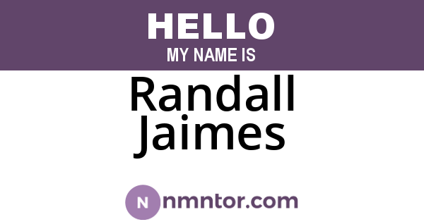 Randall Jaimes
