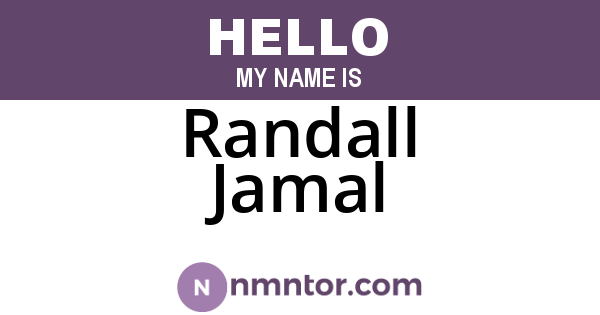 Randall Jamal
