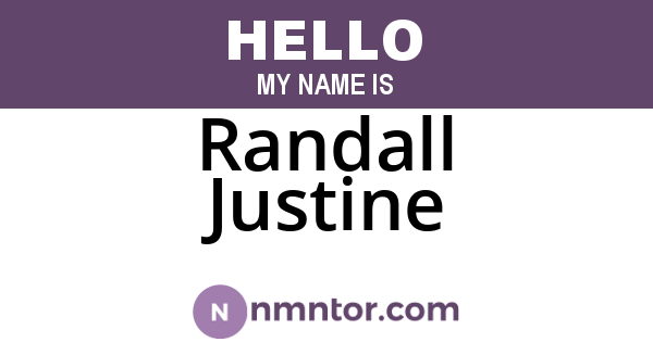 Randall Justine