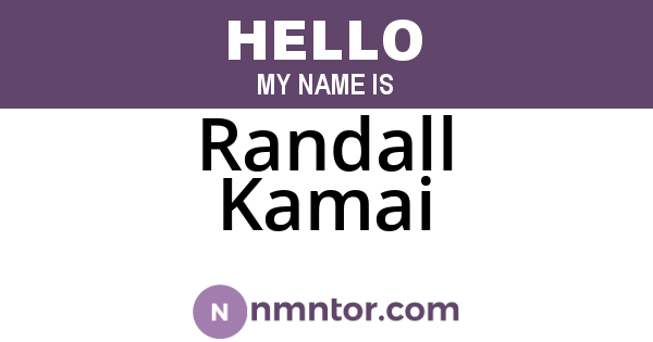 Randall Kamai