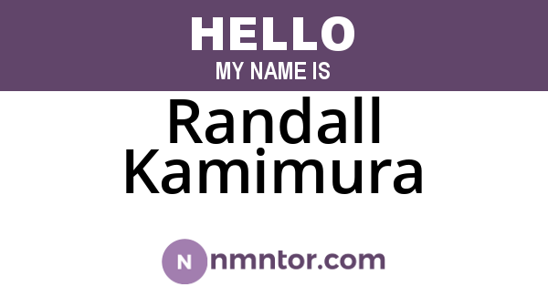Randall Kamimura