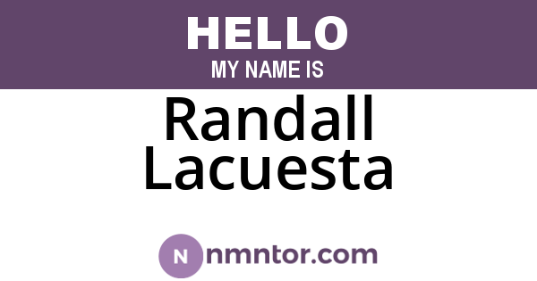 Randall Lacuesta