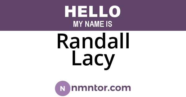 Randall Lacy