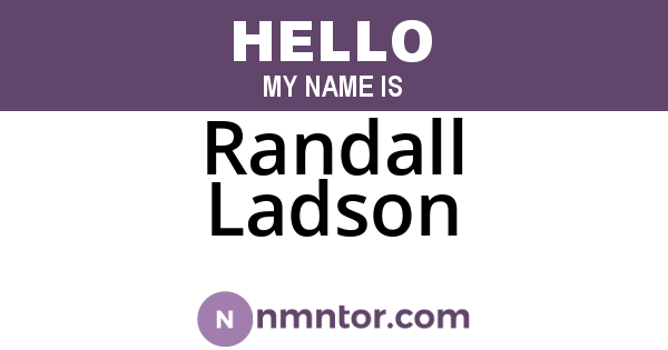 Randall Ladson