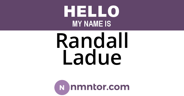 Randall Ladue